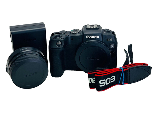 MINT Canon EOS RP Camera - Black (Body, Battery, Charger) w/EF-EOS R Adapter
