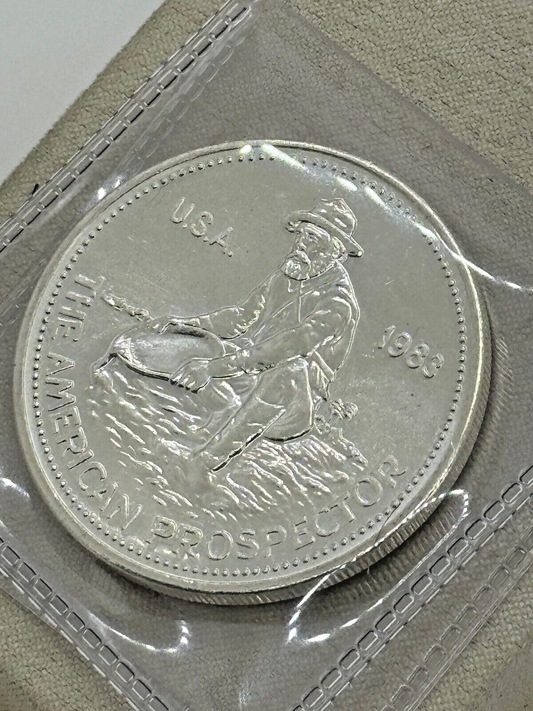 1983 KEY DATE 1oz ENGELHARD AMERICAN PROSPECTOR SILVER ROUND. Big E